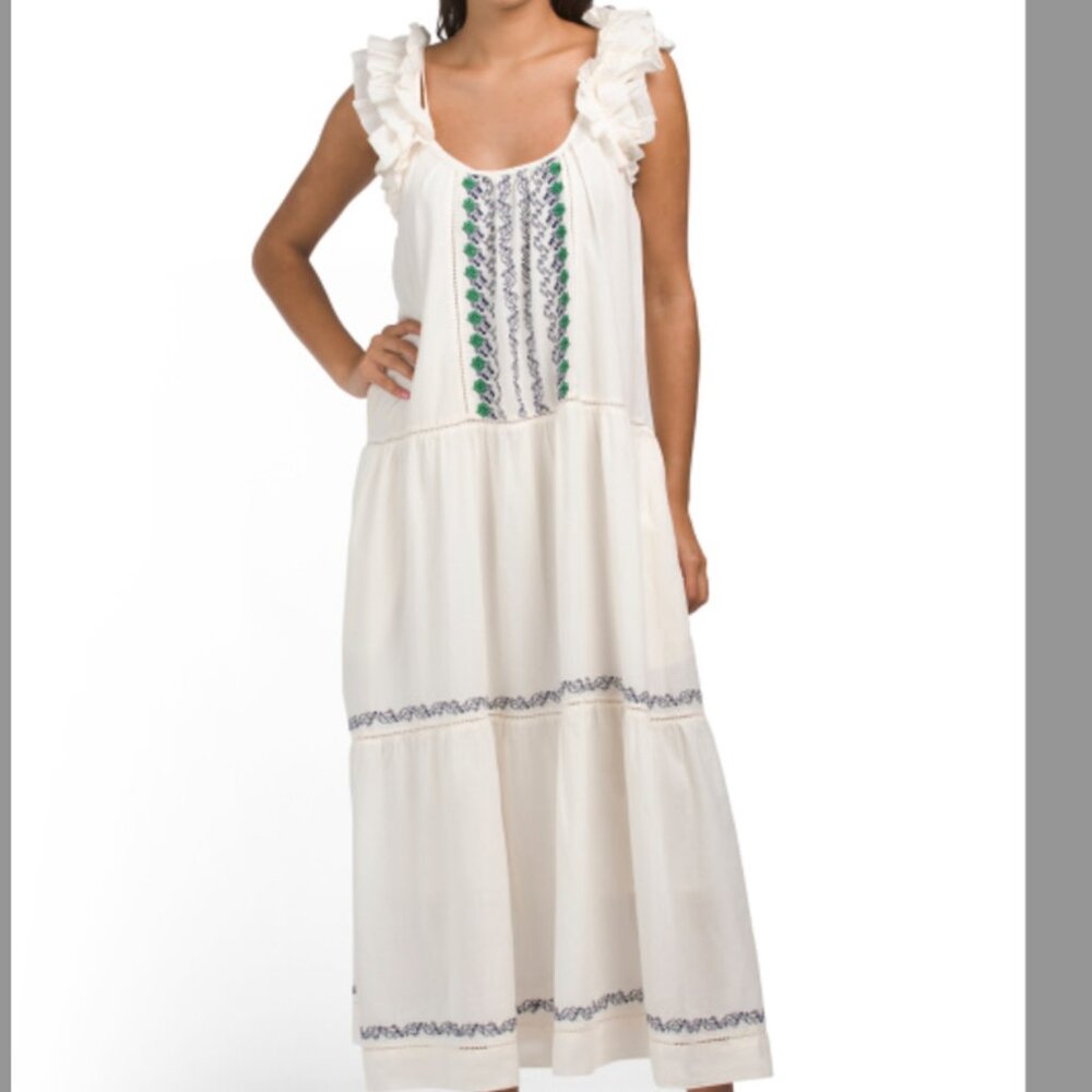 Band of Gypsies Flutter Sleeve Maxi Dress, sz Small